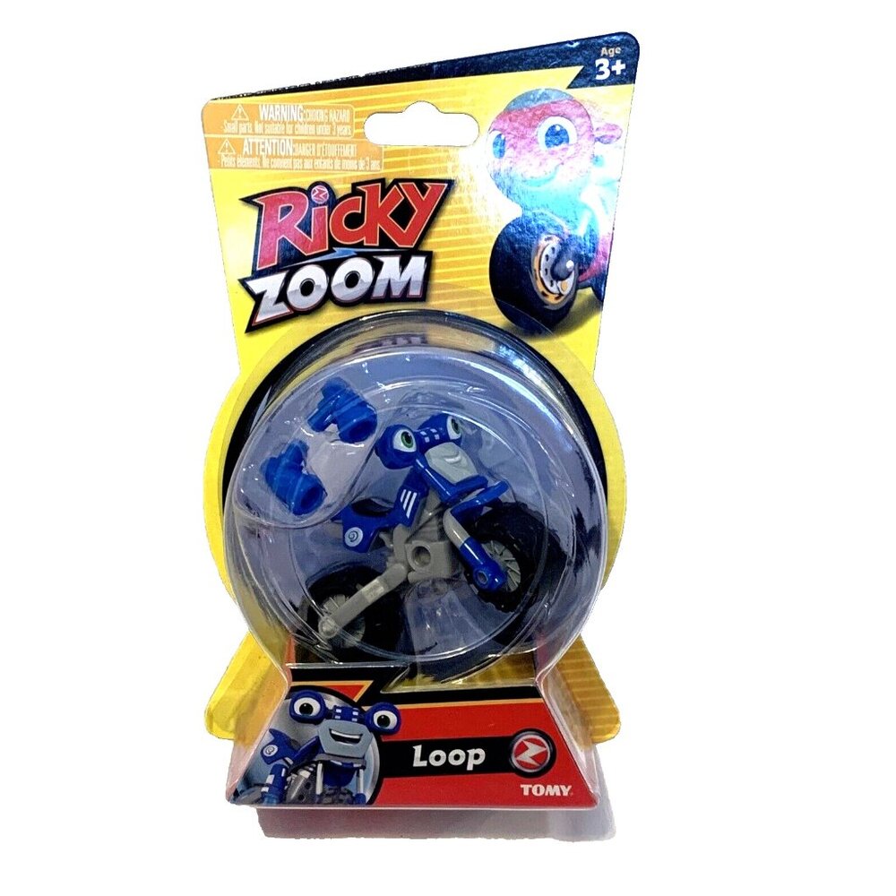 Ricky Zoom Loop Hoopla Blue Motorcycle 3-inch Action Figure Toy NIB Blue
